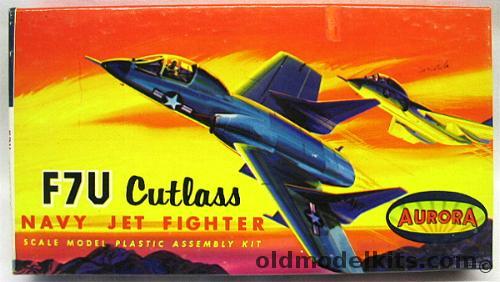 Aurora 1/70 F7U Cutlass Navy Jet Fighter, 496-50 plastic model kit